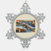 Harwichport Cape Cod Massachusetts MA alte Reise Schneeflocken Zinn-Ornament (Vorderseite)