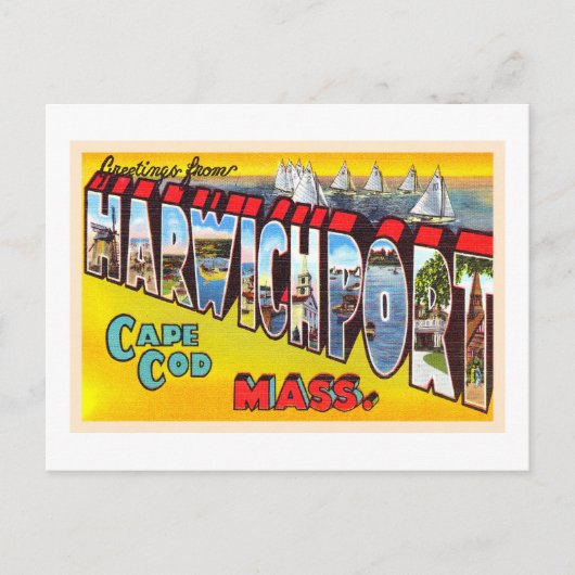 Harwiport Cape Cod Massachusetts MA Alte Postkarte (Vorderseite)