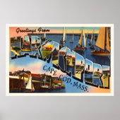 Harwiport Cape Cod Massachusetts MA Old Travel Poster (Vorne)