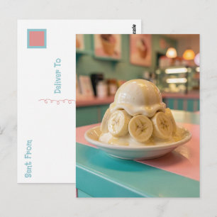 Harz-Bananen-Sundae In Kontakt bleiben Postkarte