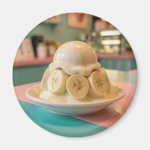 Harz-Bananensundae   Retro-Eisdiele Magnet