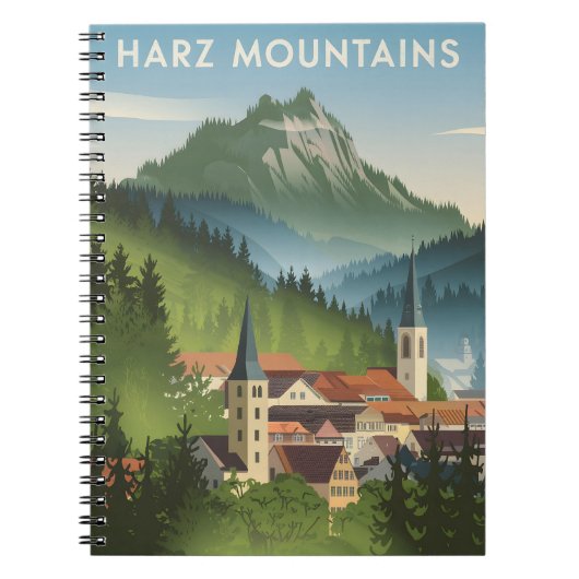 Harz Deutschland Vintag Notizblock (Vorderseite)