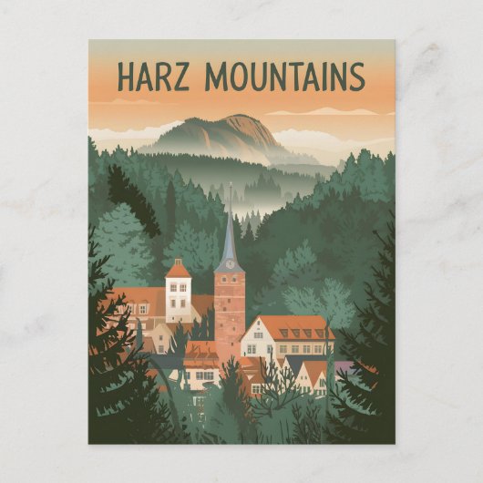 Harz Deutschland Vintag Postkarte (Vorderseite)
