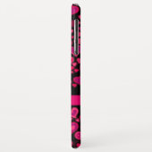 Harzen Band rot heiß rosa und schwarz Case-Mate iPhone Hülle (Hinten/Links)