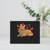 Harzer Fuchs Hund mit ausgestopften Tieren und Her Postkarte (Stehend Vorderseite)