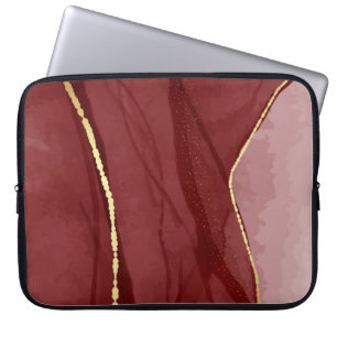 Harzkunst, dunkelroter Marsala-Abstrakter Hintergr Laptopschutzhülle