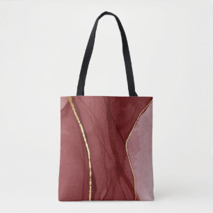 Harzkunst, dunkelroter Marsala-Abstrakter Hintergr Tasche
