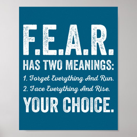 Has Fear Meanings Forget Face Everything Poster (Vorne)
