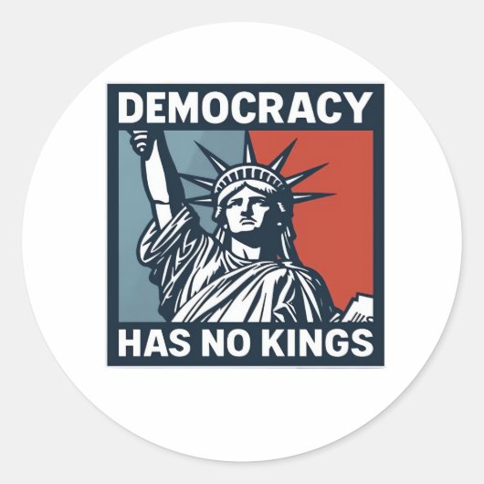 Has No Kings Runder Aufkleber (Vorderseite)