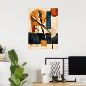 Hasami Thread Rhythm Japanische Geometrische Scher Poster (Heimbüro)