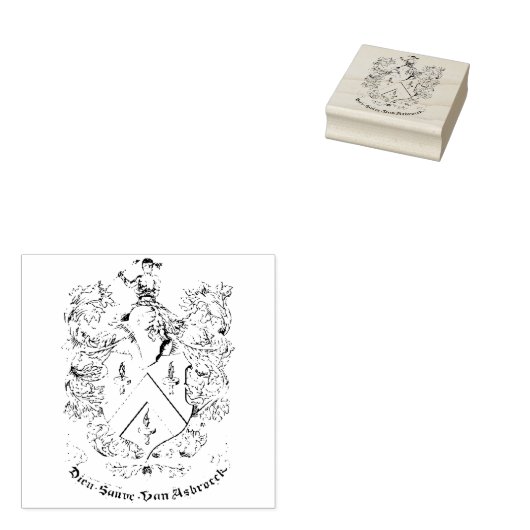 Hasbrouck Wappen Inking Pad Gummistempel (Stempel)