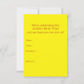 Haschanah-Honigwaben Einladung (Rückseite)