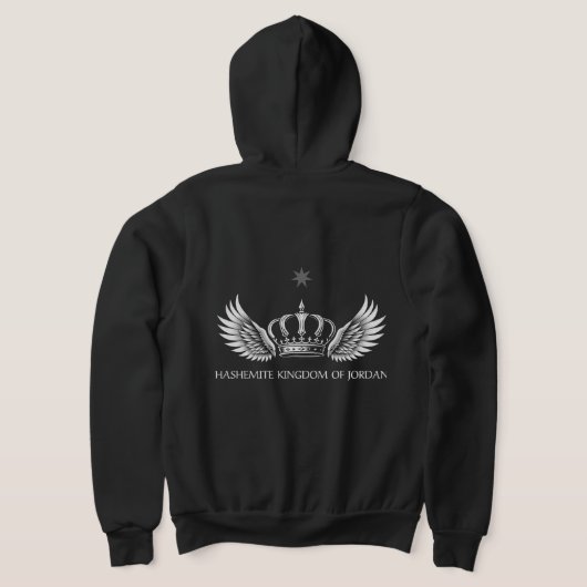 Haschemitisches Königreich Jordan Crown Hoodie (AblageHinten)