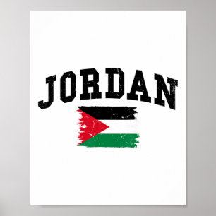 Haschemitisches Königreich Jordanien Landesflagge  Poster