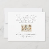 Häschen an der Schule - niedliche Ostern-Party Einladung (Rückseite)