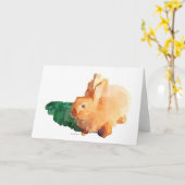 Häschen-Aquarell-Gruß-Karte Karte (Gelbe Blume)