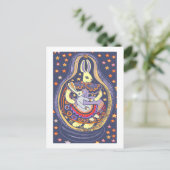 Häschen Babooshka Postkarte (Stehend Vorderseite)