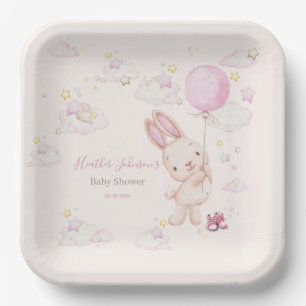 Häschen-Baby-Party Mädchen Pappteller