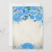 Häschen BABYPARTY-Junge schöne Blumeneinladung Einladung (Rückseite)