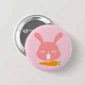 Häschen beißt Knopf Button (Vorne & Hinten)