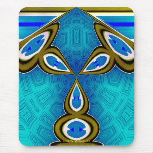 Häschen-blaue Lampe Mousepad (Vorne)