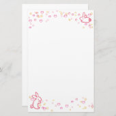 Häschen-Briefpapier Briefpapier (Vorne/Hinten)
