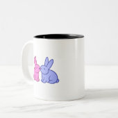 Häschen-Buddhismus-"dankbare Häschen-" Tasse (Vorderseite Links)