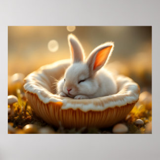 Häschen 'Cozy Dream Bunny' – Schlafendes Babykanin Poster