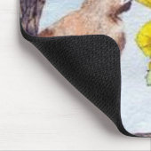 Häschen, das durch Kaktus späht Mousepad (Ecke)