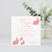 Häschen-Einladung Einladung (Stehend Vorderseite)