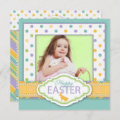 Häschen-Einladungs-Quadrat 2 Einladung (Vorne/Hinten)