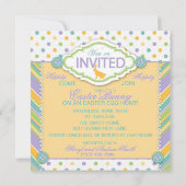 Häschen-Einladungs-Quadrat 2 Einladung (Rückseite)