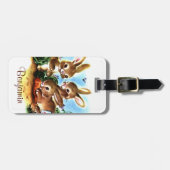 Häschen-Flecken Gepäckanhänger (Vorderseite horizontal)