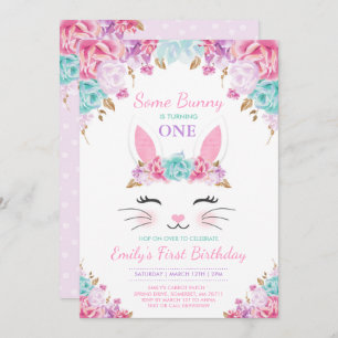 Häschen-Geburtstags-Einladung einiger Einladung