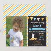 Häschen-Geburtstags-Jungen-Osterei-Geburtstag Einladung (Vorne/Hinten)