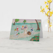 Häschen-Geburtstags-Karte Karte (Gelbe Blume)