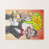 Häschen-Gefühl des Magiers wütend und Puzzle (Horizontal)