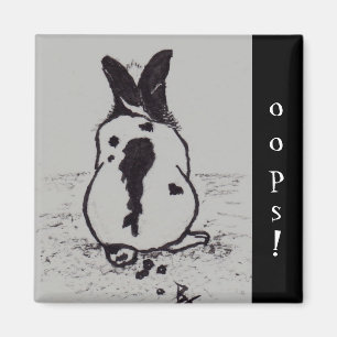 Häschen gehen Oops aceo Magnet