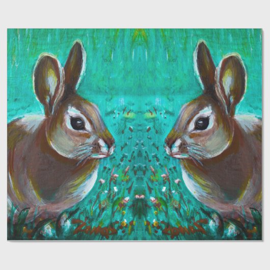 Häschen Geschenkpapier (Flach)