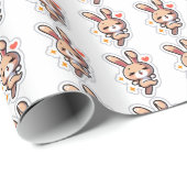 Häschen Geschenkpapier (Rolleneckpunkt)