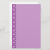Häschen-Grenze: Lila auf Flieder Briefpapier (Vorne/Hinten)