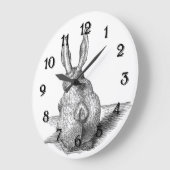 Häschen Große Wanduhr (Winkel)