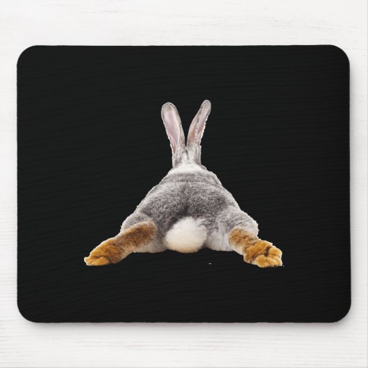 Häschen Hintern Schwanz süßes T-Shirt Mousepad (Vorne)