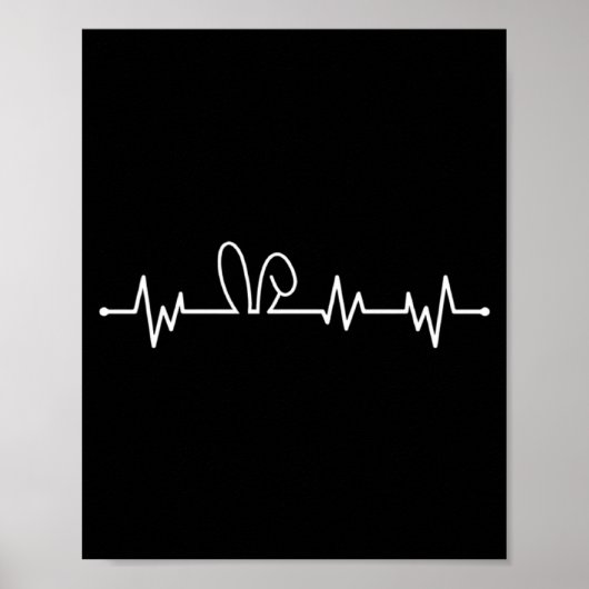 Häschen hört Frequenz Herzfrequenz Ostertag Häsche Poster (Vorne)