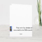 Häschen in einem Korb Feiertagskarte (Rückseite)