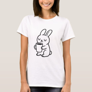 Häschen-Kaffee-Doodle zum Kuscheln T-Shirt