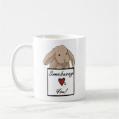 Häschen-Kaffee/Tee-Tasse - Somebunny Lieben Sie! Kaffeetasse (Links)