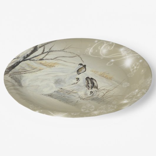 Häschen/Kaninchen-PapierTeller Pappteller (Schrägansicht)