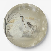 Häschen/Kaninchen-PapierTeller Pappteller (Vorderseite)