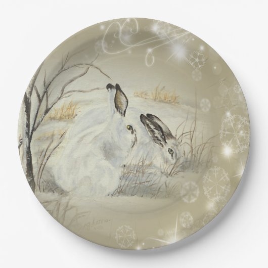 Häschen/Kaninchen-PapierTeller Pappteller (Vorderseite)